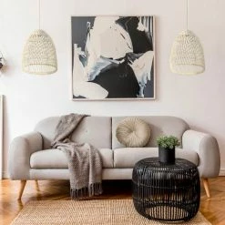 LUMISKY Suspensions Abat Jour Intérieur/extérieur Rotin Beige D40cm -Éclairage Soldes 2024 abat jour interieur exterieur rotin beige d40cm 1