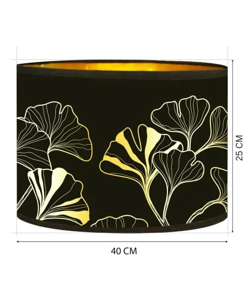 Abat-jours Lampadaires Abat-jour Lampadaire Doré Imprimé Noir Et Or Iris T 40 X H 25 5 Abat-jours Lampadaires Abat-jour Lampadaire Doré Imprimé Noir Et Or Iris T 40 X H 25 – Image 3