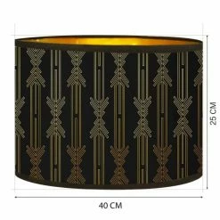 Abat-jours Lampadaires Abat-jour Lampadaire Doré Imprimé Noir Et Or Lazarre T 40 X H 25 -Éclairage Soldes 2024 abat jour lampadaire dore imprime noir et or lazarre t 40 x h 25 2