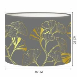 Abat-jours Lampadaires Abat-jour Lampadaire Iris Gris T 45 X H 25 -Éclairage Soldes 2024 abat jour lampadaire iris gris t 45 x h 25 1