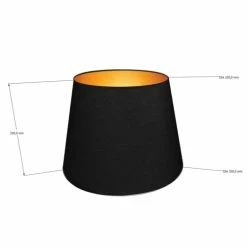 Abat-jours Lampadaires Abat-jour Pour Lampadaire Conique Noir Et Or T 35 X H 25 -Éclairage Soldes 2024 abat jour pour lampadaire conique noir et or t 35 x h 25 2