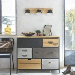 Maisons Du Monde Appliques Murales Et Spots Applique 3 Lampes En Manguier Et Métal Noir L.73cm -Éclairage Soldes 2024 applique 3 lampes en manguier et metal noir l 73cm 1000 11 24 165336 11