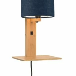 Good & Mojo Appliques Murales Et Spots Applique Bambou/lin Avec Tablette H36cm -Éclairage Soldes 2024 applique bambou lin avec tablette h36cm 29