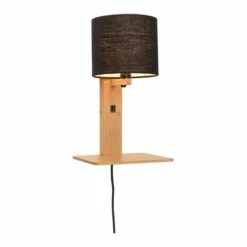 Good & Mojo Appliques Murales Et Spots Applique Bambou/lin Avec Tablette H36cm