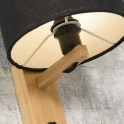 Good & Mojo Appliques Murales Et Spots Applique Bambou/lin Avec Tablette H36cm -Éclairage Soldes 2024 applique bambou lin avec tablette h36cm 4