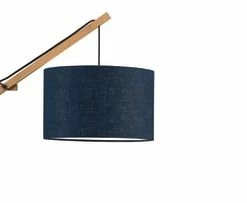 Good & Mojo Appliques Murales Et Spots Applique Bambou/lin Noir L50cm -Éclairage Soldes 2024 applique bambou lin bleu l50cm