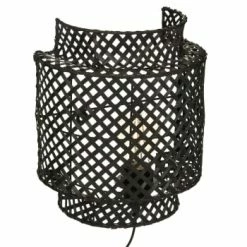 Decoratie Appliques Murales Et Spots Applique Bambou Naturel D23cm -Éclairage Soldes 2024 applique bambou noir d23cm