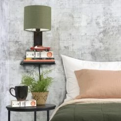 Good & Mojo Appliques Murales Et Spots Applique Bambou Noir/lin Avec Tablette H36cm -Éclairage Soldes 2024 applique bambou noir lin avec tablette h36cm 14