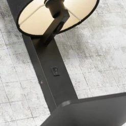 Good & Mojo Appliques Murales Et Spots Applique Bambou Noir/lin Avec Tablette H36cm -Éclairage Soldes 2024 applique bambou noir lin avec tablette h36cm 27