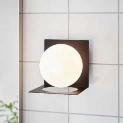 Markslöjd Appliques Murales Et Spots Applique De Salle De Bain Métal Noir/verre Dépoli D12cm -Éclairage Soldes 2024 applique de salle de bain metal noir verre depoli d12cm 2