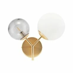 House Doctor Appliques Murales Et Spots Applique En Laiton Blanche Et Grise -Éclairage Soldes 2024 applique en laiton blanche et grise 4