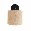 Belamp Appliques Murales Et Spots Applique En Métal Noir Avec Abat-jour En Toile De Jute