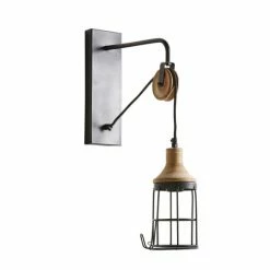 Maisons Du Monde Appliques Murales Et Spots Applique En Métal Noir Et Manguier