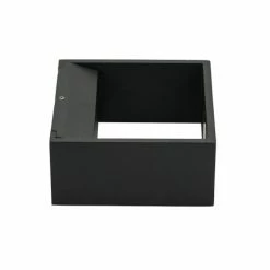 Dyberg Larsen Appliques Murales Et Spots Applique En Métal Noir Mat Et Verre, H 6 Cm D 13 Cm