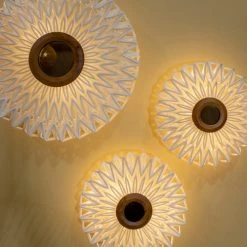 Now’s Home Appliques Murales Et Spots Applique En Tissu Blanc Cassé Avec Miroir D40 -Éclairage Soldes 2024 applique en tissu blanc casse avec miroir d40 2