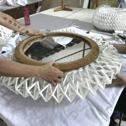 Now’s Home Appliques Murales Et Spots Applique En Tissu Blanc Cassé Avec Miroir D40 -Éclairage Soldes 2024 applique en tissu blanc casse avec miroir d40 5