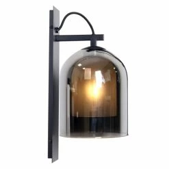 Keria Appliques Murales Et Spots Applique En Verre Et Métal Noir