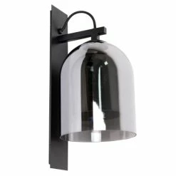 Keria Appliques Murales Et Spots Applique En Verre Et Métal Noir -Éclairage Soldes 2024 applique en verre et metal noir 4