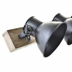 Wadiga Appliques Murales Et Spots Applique Murale Bois Et Métal Noir Triple 67x18x24cm -Éclairage Soldes 2024 applique murale bois et metal noir triple 67x18x24cm 2