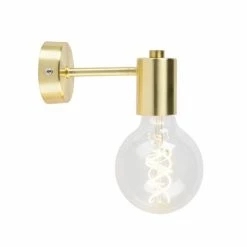 QAZQA Appliques Murales Et Spots Applique Murale En Acier Doré/laiton -Éclairage Soldes 2024 applique murale en acier dore laiton 4