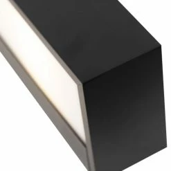 QAZQA Appliques Murales Et Spots Applique Murale En Aluminium Noir -Éclairage Soldes 2024 applique murale en aluminium noir 8