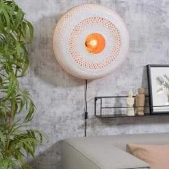 Good & Mojo Appliques Murales Et Spots Applique Murale En Bambou Blanc D60 -Éclairage Soldes 2024 applique murale en bambou blanc d60 1