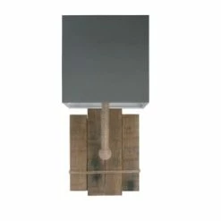 Coc'art Appliques Murales Et Spots Applique Murale En Bois Taupe -Éclairage Soldes 2024 applique murale en bois gris 1