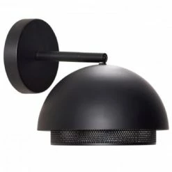 Hubsch Appliques Murales Et Spots Applique Murale En Métal Noir Ronde -Éclairage Soldes 2024 applique murale en metal noir ronde 2