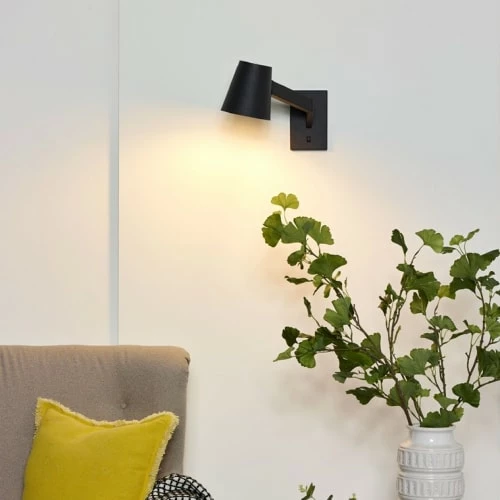 Lucide Appliques Murales Et Spots Applique Murale En Métal Orientable Avec Interrupteur H22cm 4 Lucide Appliques Murales Et Spots Applique Murale En Métal Orientable Avec Interrupteur H22cm – Image 2