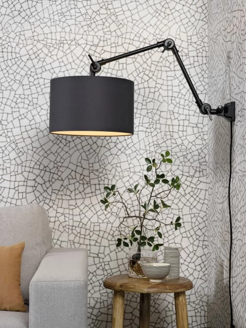 It's About Romi Appliques Murales Et Spots Applique Noire 2 Bras Et Abat-jour Noir L80cm 4 It's About Romi Appliques Murales Et Spots Applique Noire 2 Bras Et Abat-jour Noir L80cm – Image 2