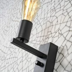 It's About Romi Appliques Murales Et Spots Applique Noire Avec Tablette H25cm -Éclairage Soldes 2024 applique noire avec tablette h25cm 3