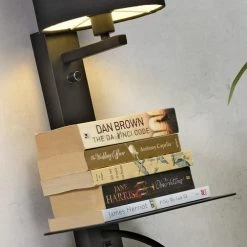 It's About Romi Appliques Murales Et Spots Applique Noire Avec Tablette Liseuse Et Abat-jour H52cm -Éclairage Soldes 2024 applique noire avec tablette liseuse et abat jour h52cm 2