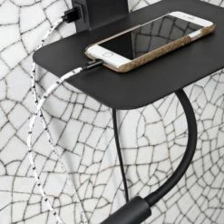 It's About Romi Appliques Murales Et Spots Applique Noire Avec Tablette Liseuse Et Abat-jour H52cm -Éclairage Soldes 2024 applique noire avec tablette liseuse et abat jour h52cm 3