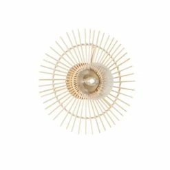 Maisons Du Monde Appliques Murales Et Spots Applique Style Soleil En Rotin Beige Et Verre D30