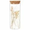 Maisons Du Monde Guirlandes Et Décorations Lumineuses Bocal Lumineux En Verre, Bouchon En Liège Et Fleurs Séchées H21