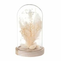 Maisons Du Monde Guirlandes Et Décorations Lumineuses Déco Lumineuse En Verre Et Bois De Pin Avec Fleurs Sechées