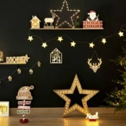 Maisons Du Monde Décorations Lumineuses De Noël Déco Murale étoile Lumineuse En Métal 50x50 -Éclairage Soldes 2024 deco murale etoile lumineuse en metal 50x50 1000 11 40 171830 11