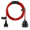 Hoopzi Suspensions Fil électrique En Tissu Luminaire Rouge 4,5m -Éclairage Soldes 2024 fil electrique en tissu luminaire rouge 4 5m