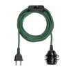 Hoopzi Suspensions Fil électrique En Tissu Luminaire Vert 4,5m -Éclairage Soldes 2024 fil electrique en tissu luminaire vert 4 5m