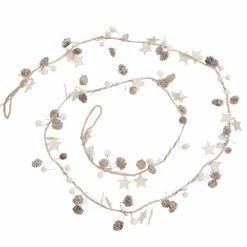 Maisons Du Monde Guirlandes Et Cimiers Guirlande Lumineuse 20 LED étoiles Et Pommes De Pin L220