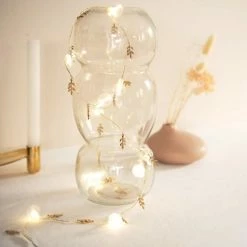 Maisons Du Monde Guirlandes Et Décorations Lumineuses Guirlande Lumineuse Blanche Et Dorée 10 LED L120 -Éclairage Soldes 2024 guirlande lumineuse blanche et doree 10 led l120 1000 0 29 227579 3