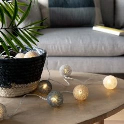 Maisons Du Monde Guirlandes Et Décorations Lumineuses Guirlande Lumineuse Tricolore 20 LED L360 -Éclairage Soldes 2024 guirlande lumineuse tricolore 20 led l360 1000 11 35 227913 4