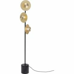 Kare Design Lampadaires Lampadaire 3 Disques En Acier Doré Et Marbre H160 -Éclairage Soldes 2024 lampadaire 3 disques en acier dore et marbre h160 3