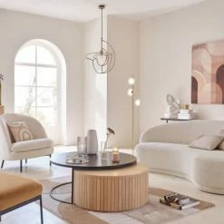 Maisons Du Monde Lampadaires Lampadaire 3 Globes En Verre Et Métal Doré H153 -Éclairage Soldes 2024 lampadaire 3 globes en verre et metal dore h153 1000 9 28 210112 3