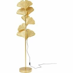 Kare Design Lampadaires Lampadaire 5 Feuilles De Ginkgo En Acier Doré H160 -Éclairage Soldes 2024 lampadaire 5 feuilles de ginkgo en acier dore h160 4