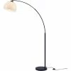 ATHM DESIGN Lampadaires Lampadaire Abat Jour Blanc Acrylique Pied Métal
