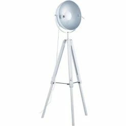 ATHM DESIGN Lampadaires Lampadaire Abat Jour Blanc Pieds Métal