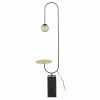 Maisons Du Monde Lampadaires Lampadaire Abat-jour En Verre Fumé Et Pied En Métal Noir, Tablette En Métal Doré H175 -Éclairage Soldes 2024 lampadaire abat jour en verre fume et pied en metal noir tablette en metal dore h175 1000 5 16 227074 1