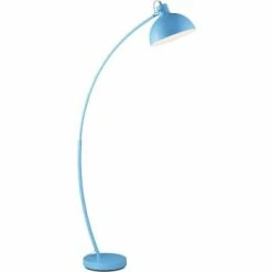ATHM DESIGN Lampadaires Lampadaire Abat Jour Et Pied Métal Bleu -Éclairage Soldes 2024 lampadaire abat jour et pied metal bleu 2