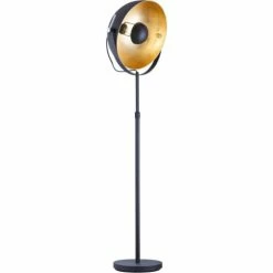 ATHM DESIGN Lampadaires Lampadaire Abat Jour Et Pied Métal Noir